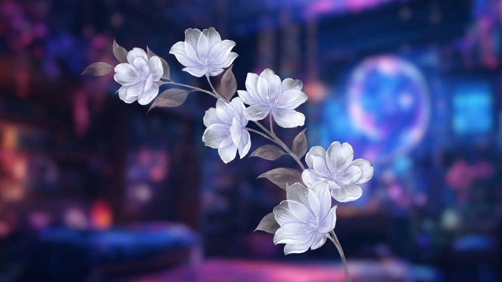 【Live2D Accessories】Violet Flowers