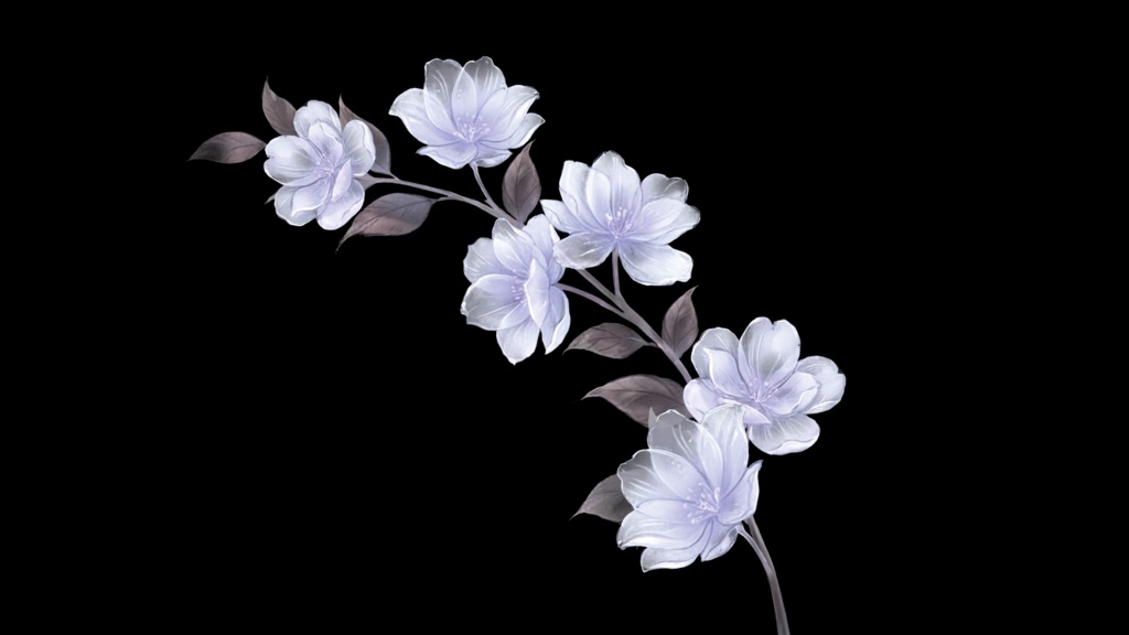 【Live2D Accessories】Violet Flowers