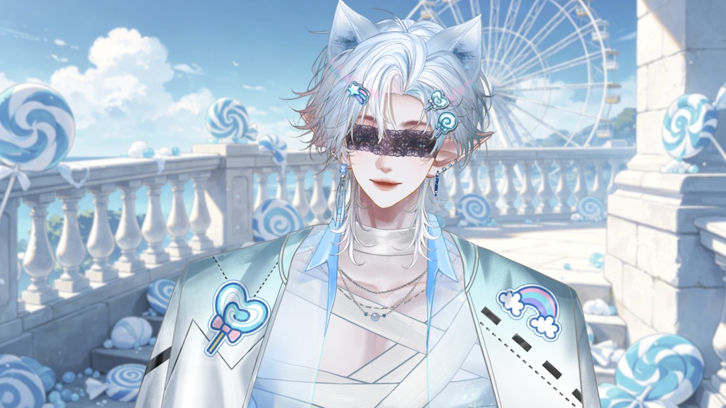 【Live2D Model】 Shadow Cat Candy Ver. VTuber Model 【Live2Dモデル】