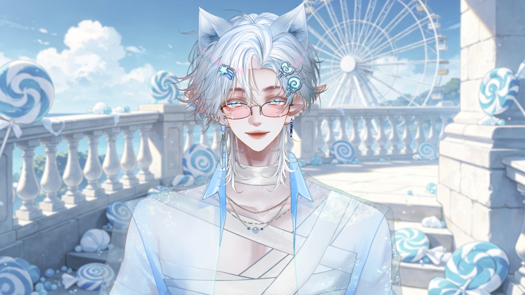 【Live2D Model】 Shadow Cat Candy Ver. VTuber Model 【Live2Dモデル】