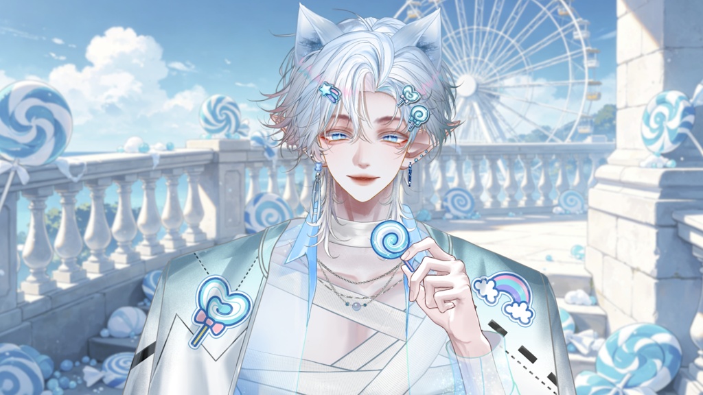 【Live2D Model】 Shadow Cat Candy Ver. VTuber Model 【Live2Dモデル】
