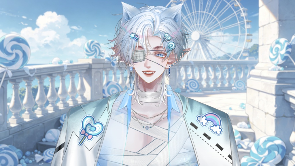 【Live2D Model】 Shadow Cat Candy Ver. VTuber Model 【Live2Dモデル】