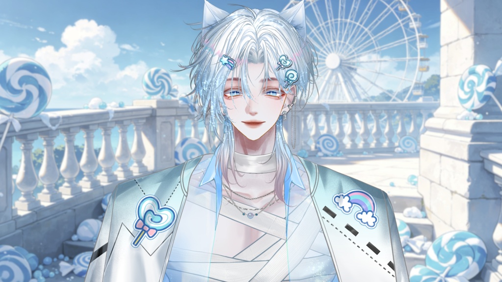 【Live2D Model】 Shadow Cat Candy Ver. VTuber Model 【Live2Dモデル】