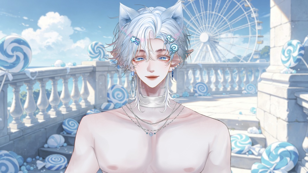 【Live2D Model】 Shadow Cat Candy Ver. VTuber Model 【Live2Dモデル】