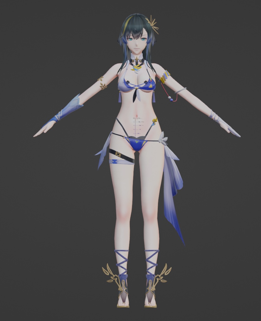 朝翼-沐浪倦姿v2【モデル配布】