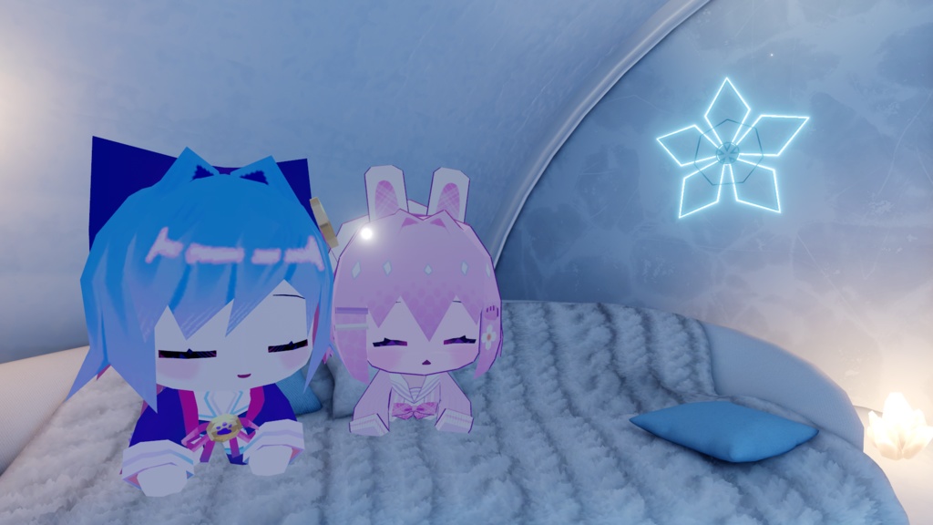 【無料VRCアバター】ぶるーネコチャン blue NEKO-CHAN / オリジナル3Dモデル - omm:Store - 4/4