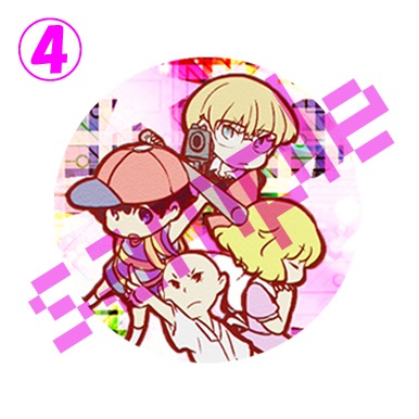 まざーな連結缶バッジ