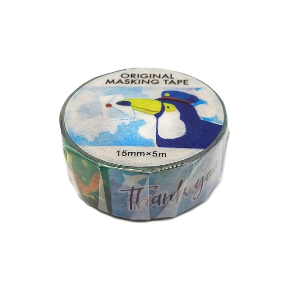 ありしろ雑貨店 マスキングテープ 「Thank you」15mm / fumika オニオオハシ ありがとう 文字入り マステ