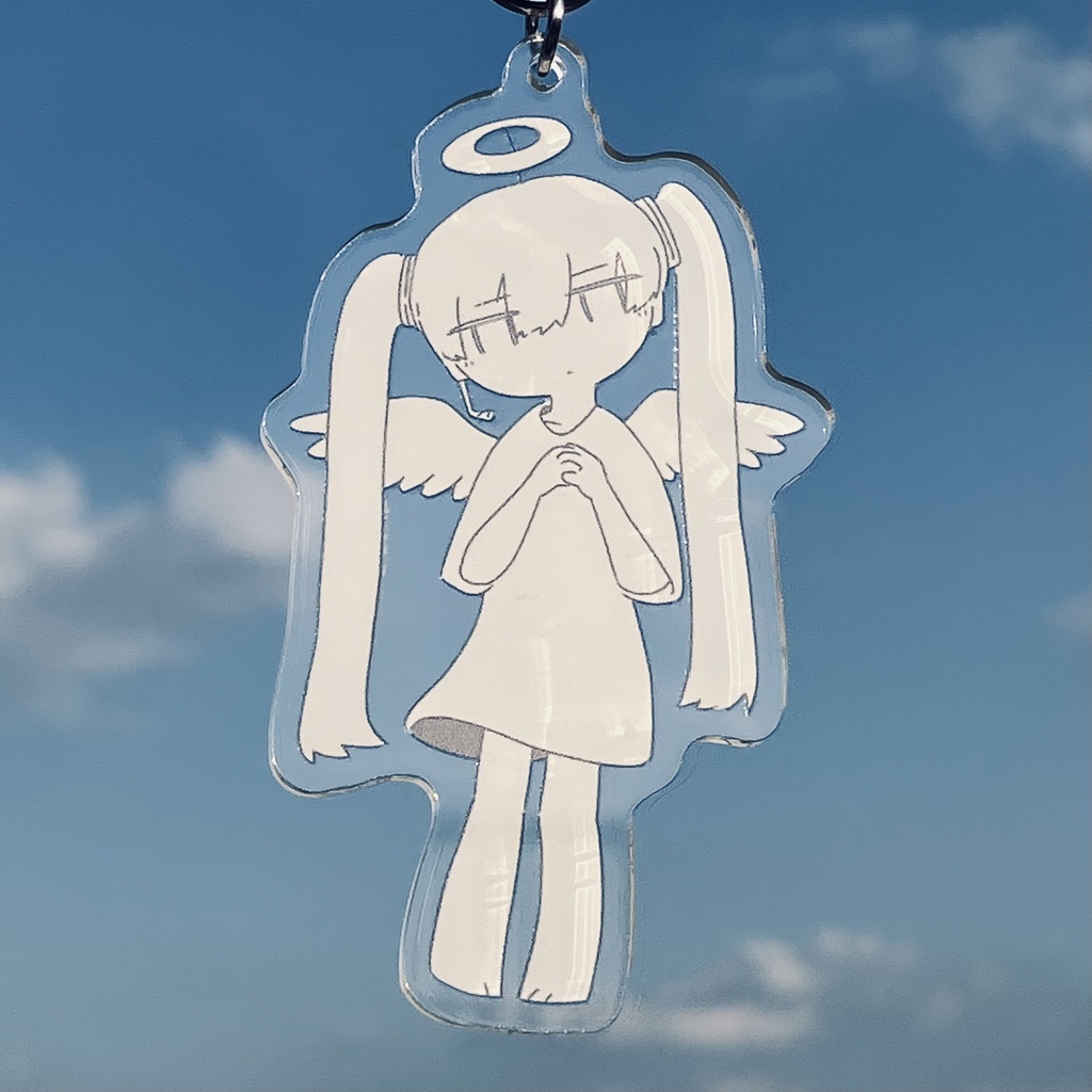 「天使じゃないよ」アクリルキーホルダー