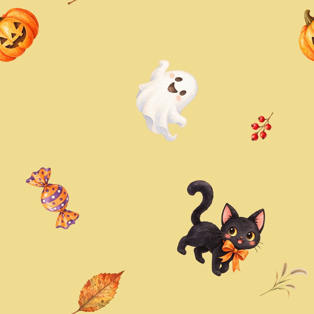 ハロウィン|シームレスデジタルペーパー 9枚セット【3柄×3色】
