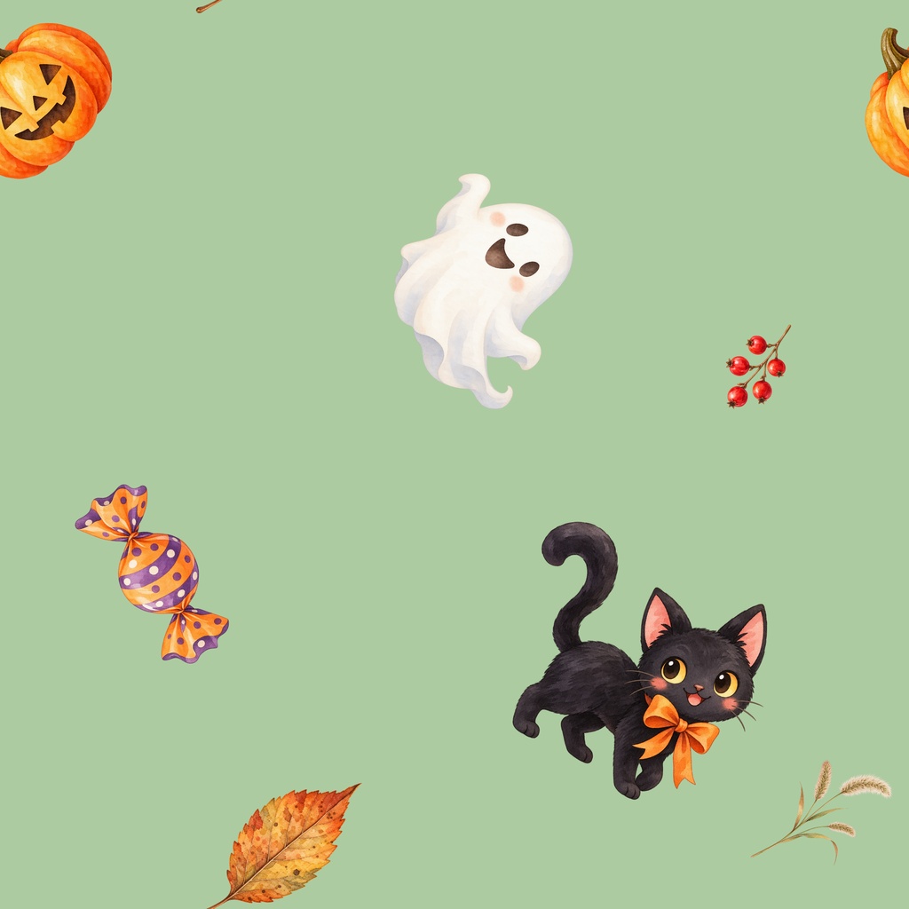 ハロウィン|シームレスデジタルペーパー 9枚セット【3柄×3色】