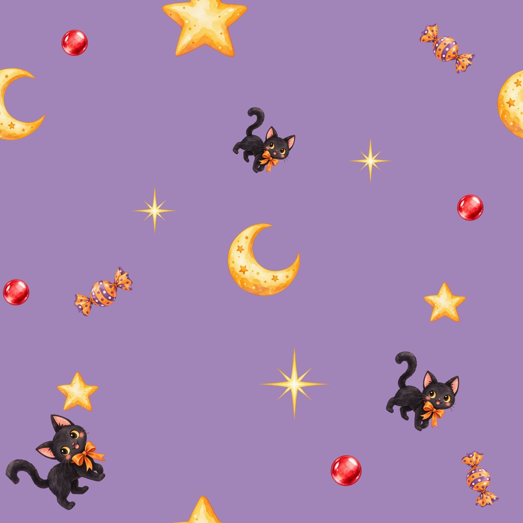 ハロウィン・秋の夜|シームレスデジタルペーパー 9枚セット【3柄×3色】