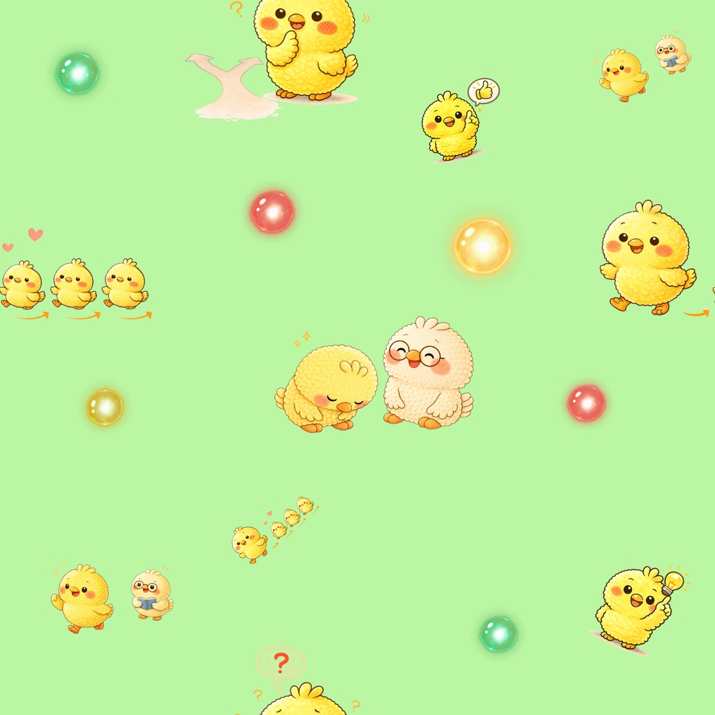 可愛い仲間たち|シームレスデジタルペーパー 9枚セット【3柄×3色】