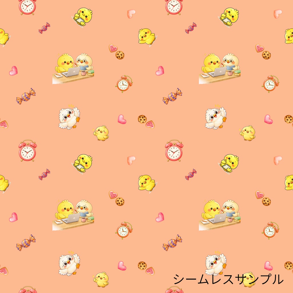 可愛い仲間たち|シームレスデジタルペーパー 9枚セット【3柄×3色】