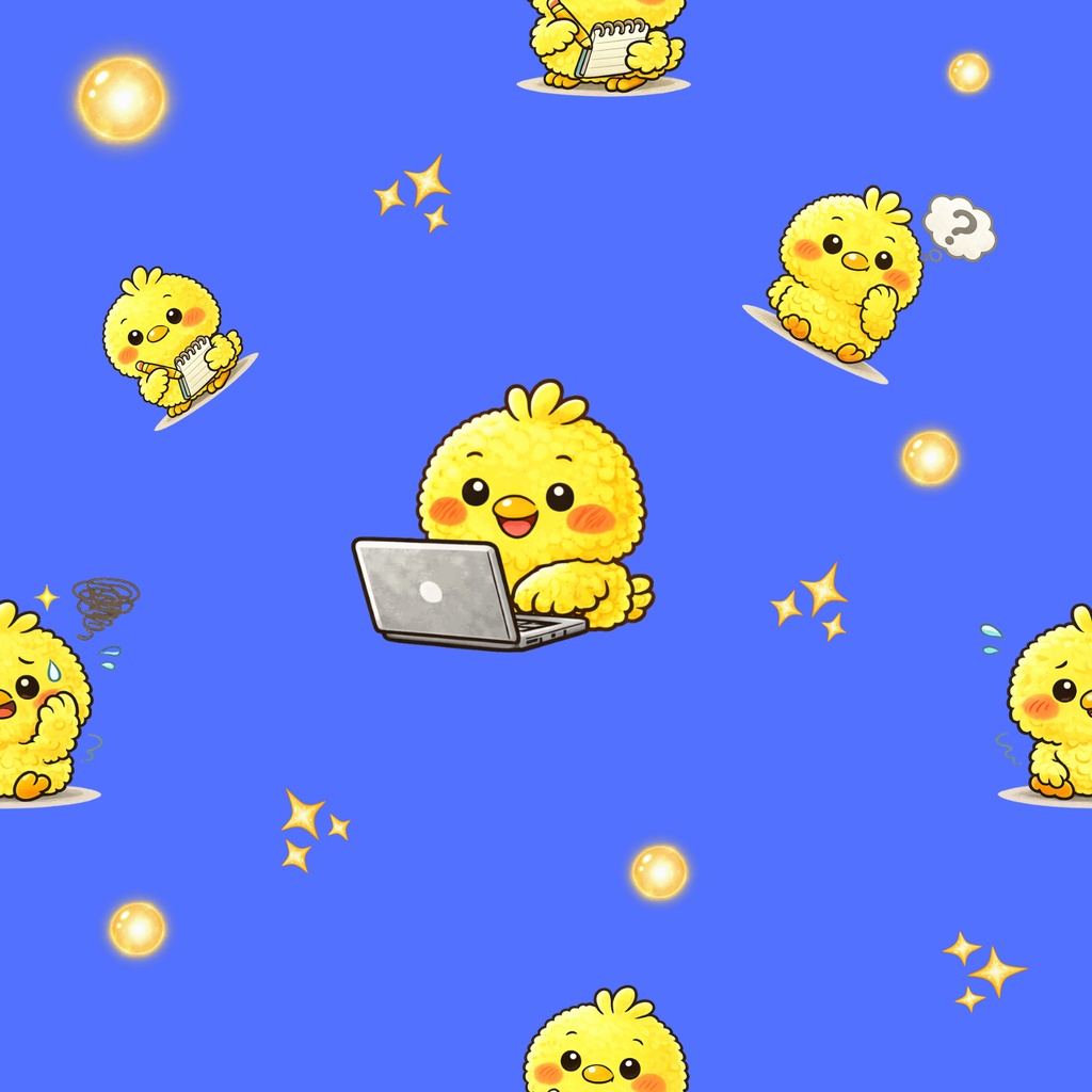 可愛いひよこの仲間たち2|シームレスデジタルペーパー 9枚セット【3柄×3色】