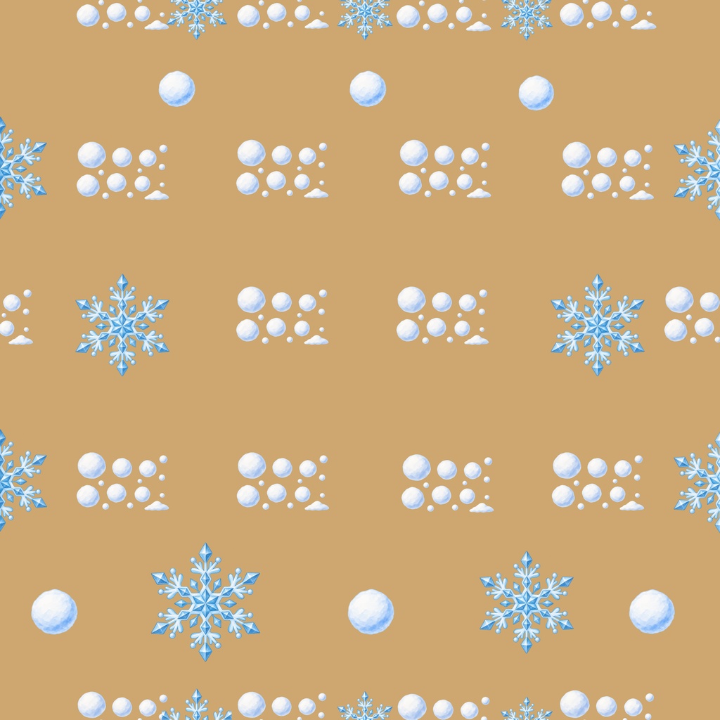 「雪模様の冬|シームレスデジタルペーパー 9枚セット【3柄×3色】」