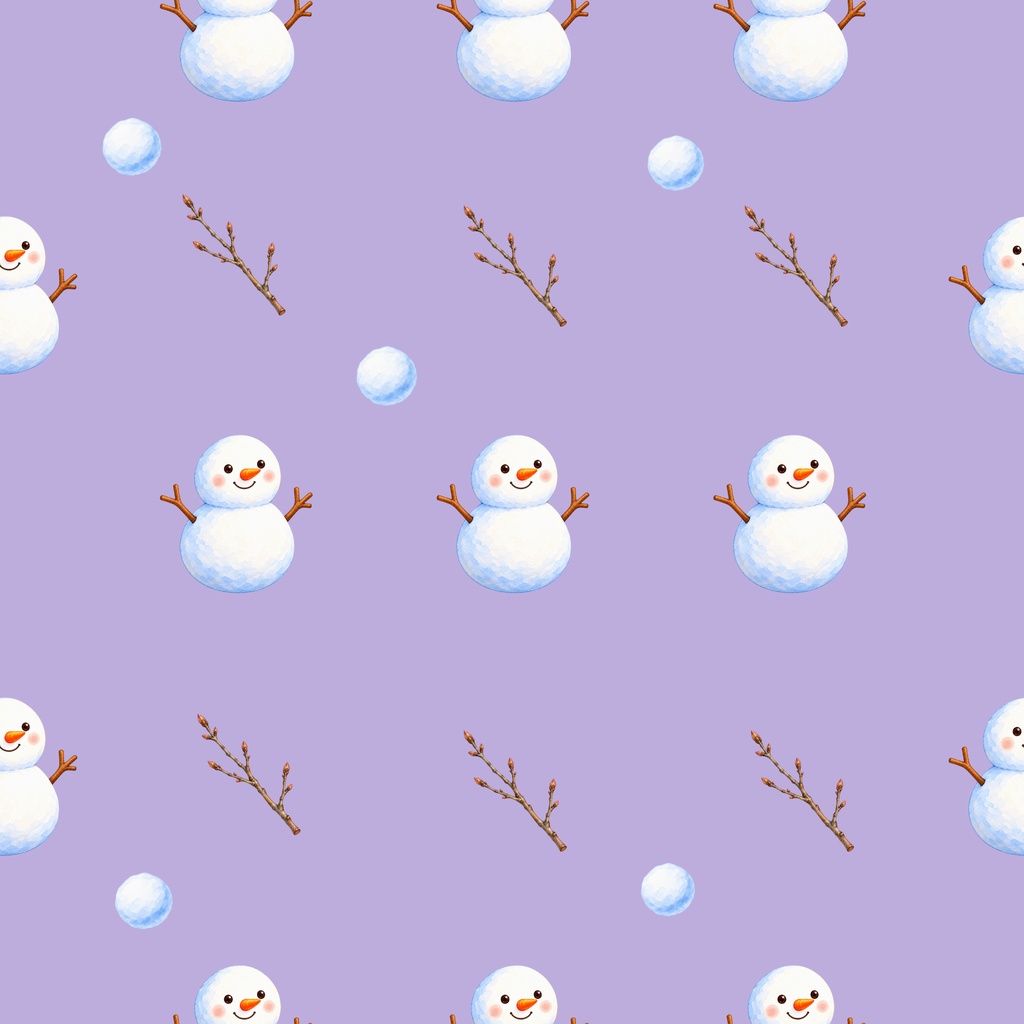 「雪模様の冬|シームレスデジタルペーパー 9枚セット【3柄×3色】」