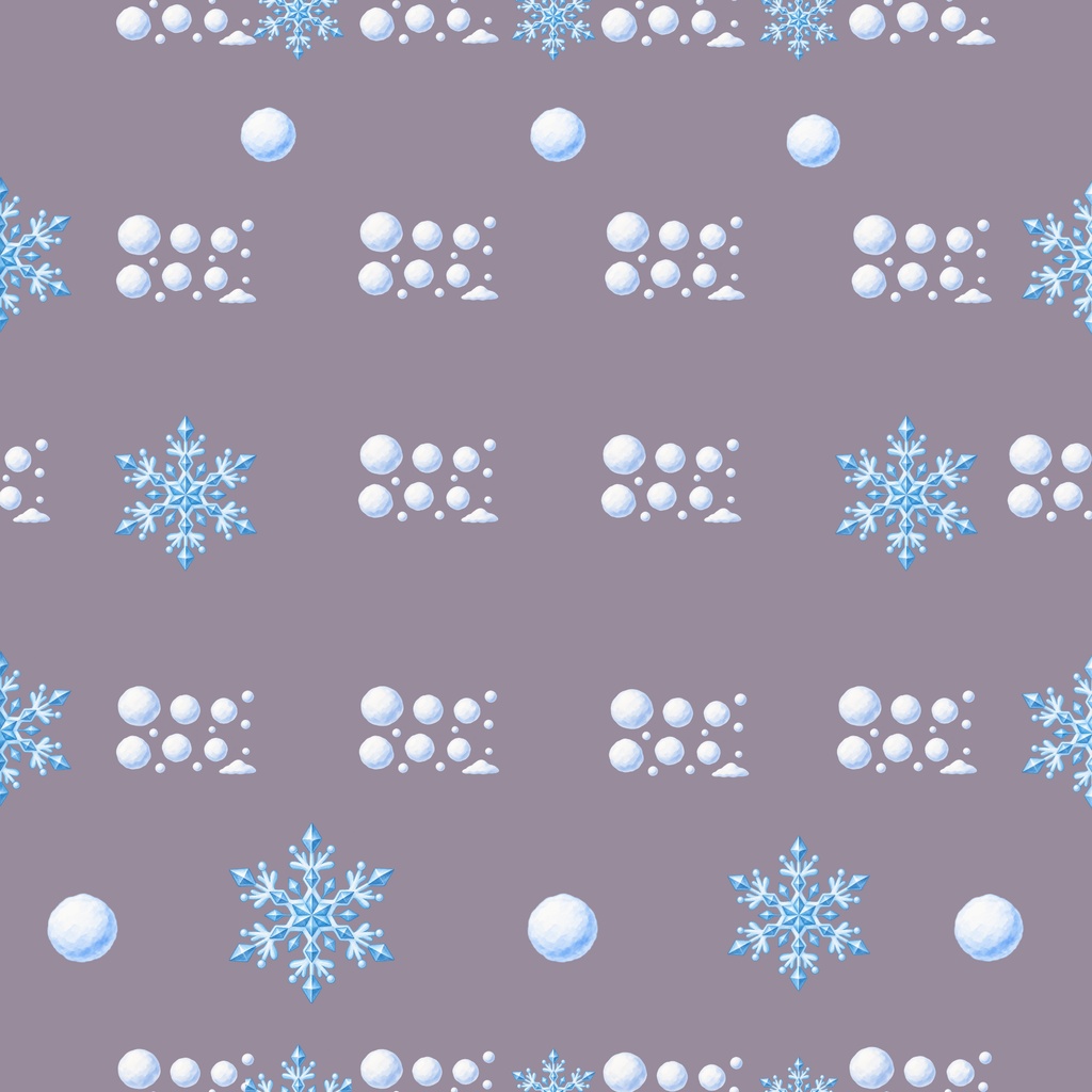 「雪模様の冬|シームレスデジタルペーパー 9枚セット【3柄×3色】」