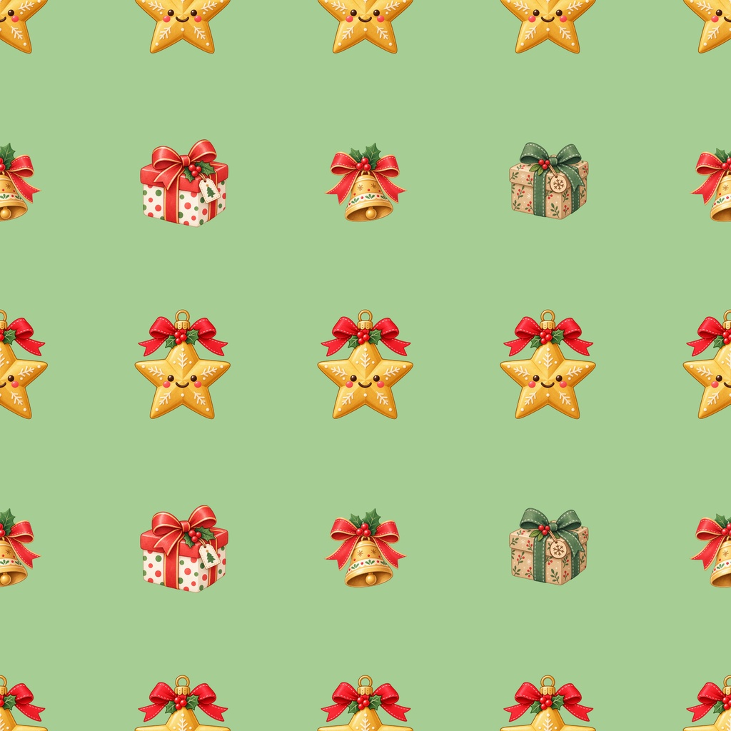 「やさしいクリスマス模様|シームレスデジタルペーパー 9枚セット【3柄×3色】」
