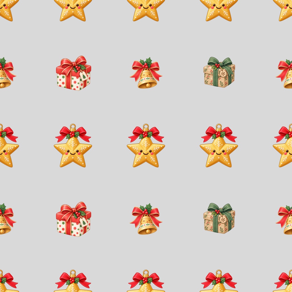「やさしいクリスマス模様|シームレスデジタルペーパー 9枚セット【3柄×3色】」