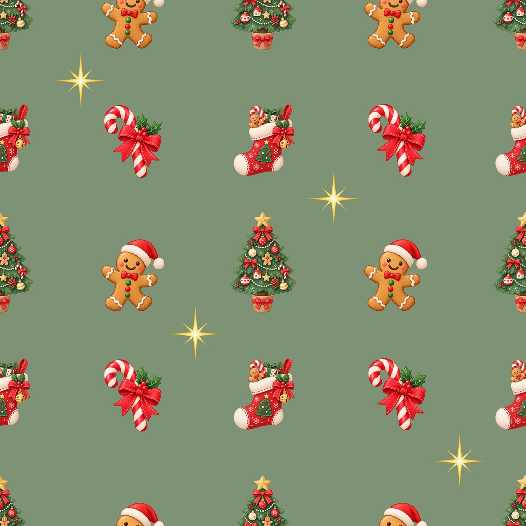 「やさしいクリスマス模様|シームレスデジタルペーパー 9枚セット【3柄×3色】」