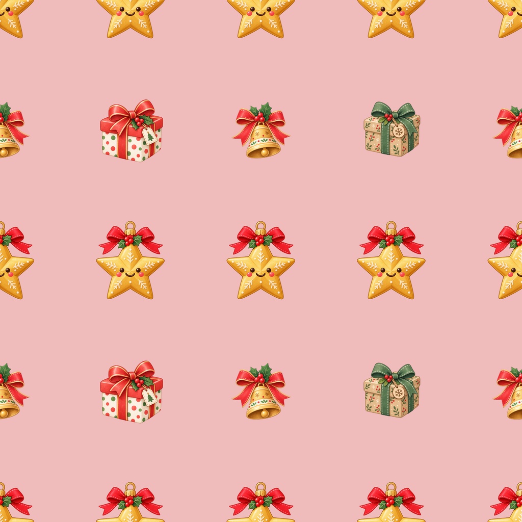 「やさしいクリスマス模様|シームレスデジタルペーパー 9枚セット【3柄×3色】」