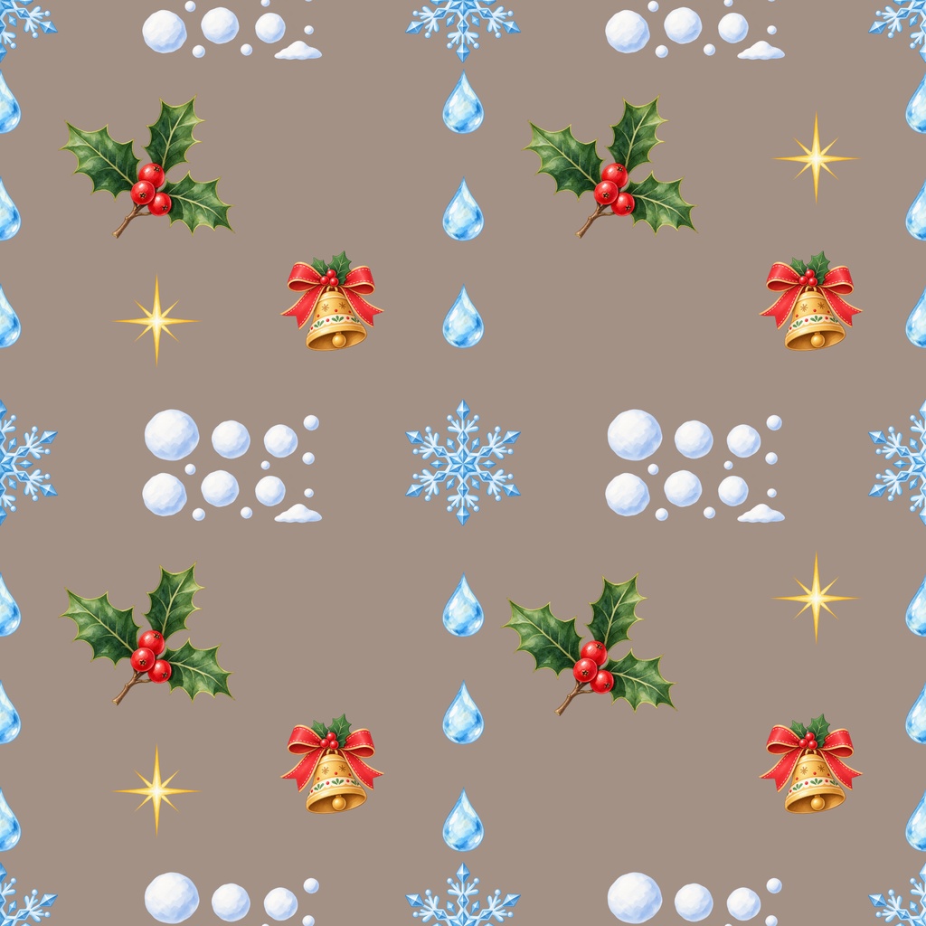 「クリスマスの飾り模様|シームレスデジタルペーパー 9枚セット【3柄×3色】」