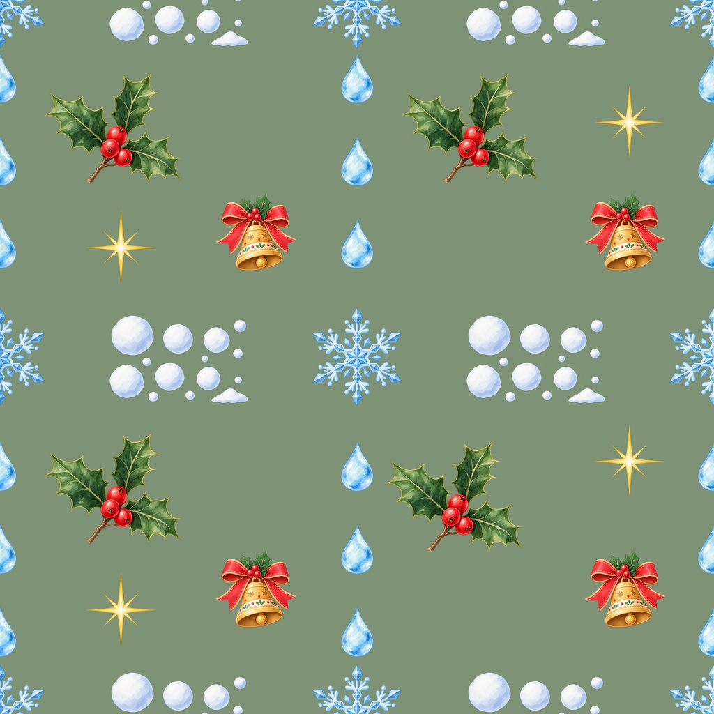 「クリスマスの飾り模様|シームレスデジタルペーパー 9枚セット【3柄×3色】」