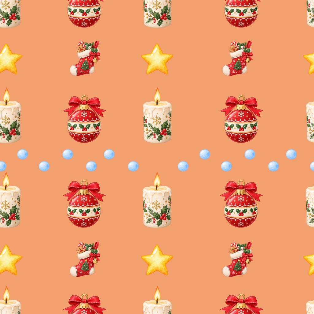 「クリスマスの楽しい時間|シームレスデジタルペーパー 9枚セット【3柄×3色】」