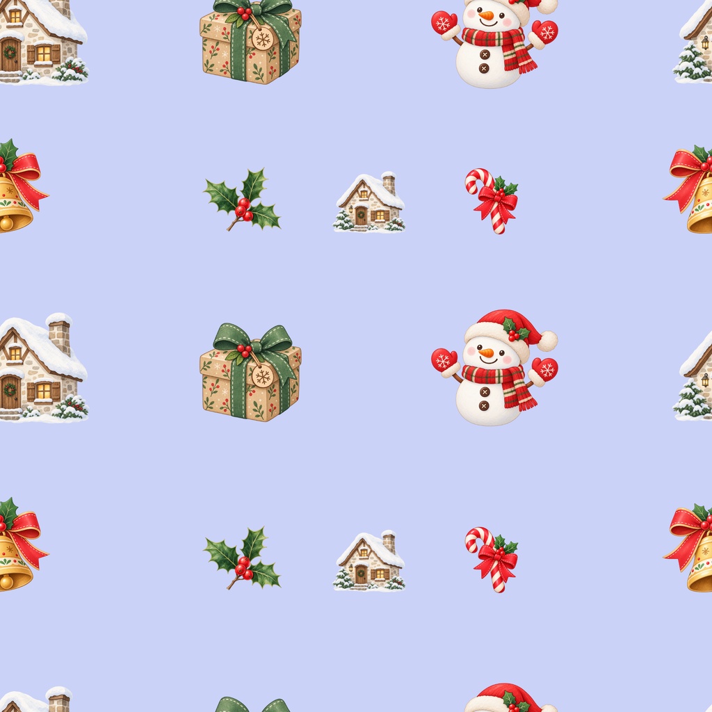 「クリスマスの楽しい時間|シームレスデジタルペーパー 9枚セット【3柄×3色】」
