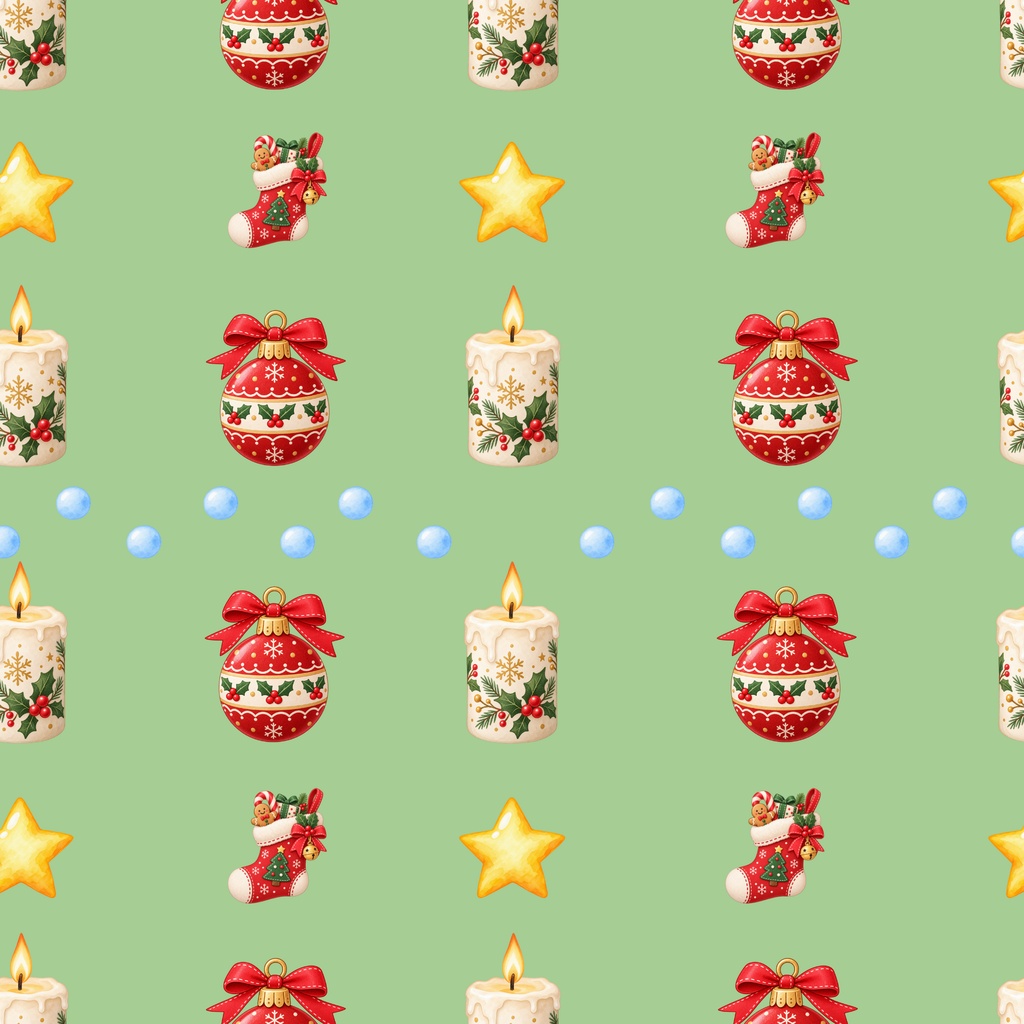「クリスマスの楽しい時間|シームレスデジタルペーパー 9枚セット【3柄×3色】」