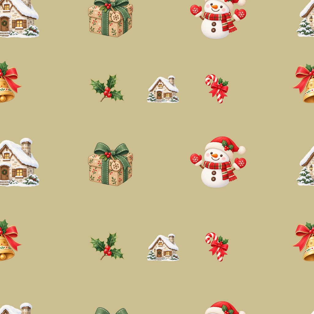 「クリスマスの楽しい時間|シームレスデジタルペーパー 9枚セット【3柄×3色】」