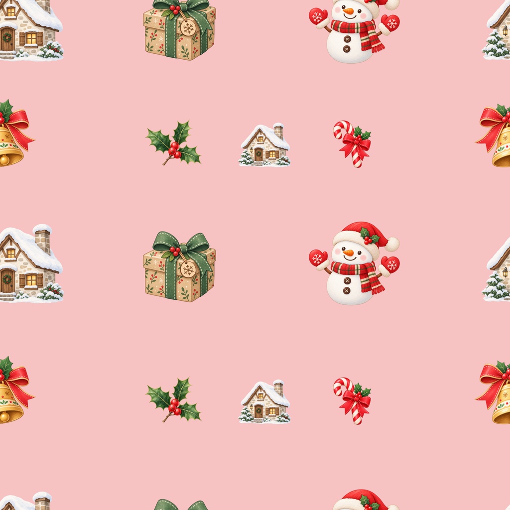 「クリスマスの楽しい時間|シームレスデジタルペーパー 9枚セット【3柄×3色】」