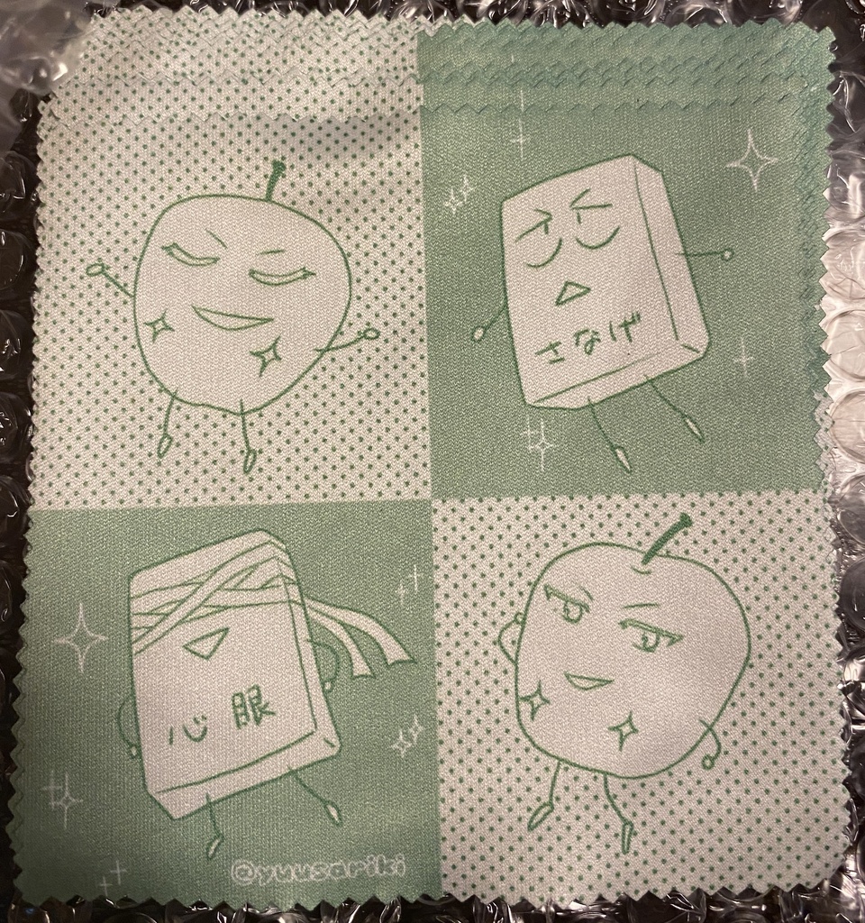 美木りんご 猿投山こんにゃく 略して美木りんごとさなこんのミニメガネ拭き Isin Densin Booth