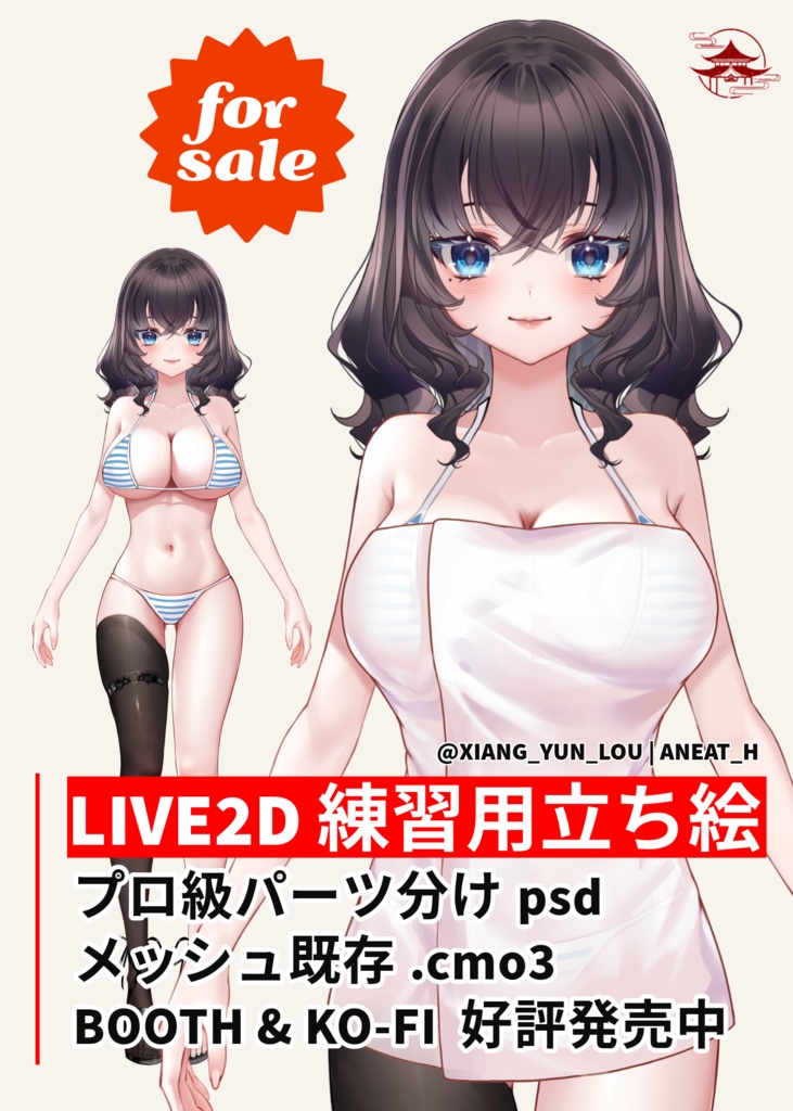 Live2D練習用立ち絵PSD/.CMO3