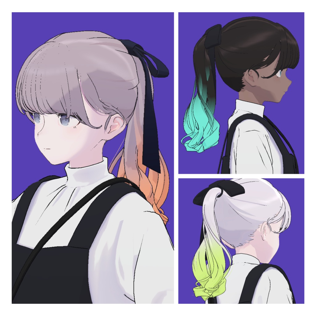 【無料】Lapwing用 ポニーテールグラデーションテクスチャー