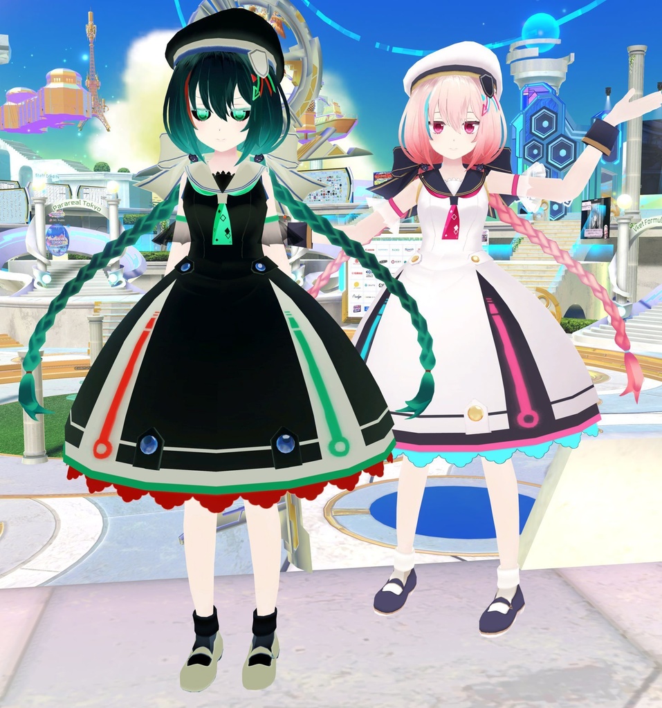 Vket-chan additional skins "Blue" and "Inverted" / Vketちゃん追加スキン「青」と「反転」