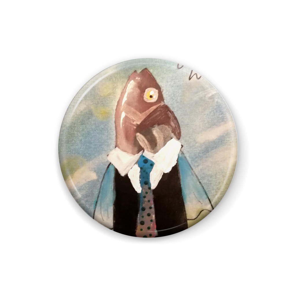 魚男(ぎょお)缶バッジ