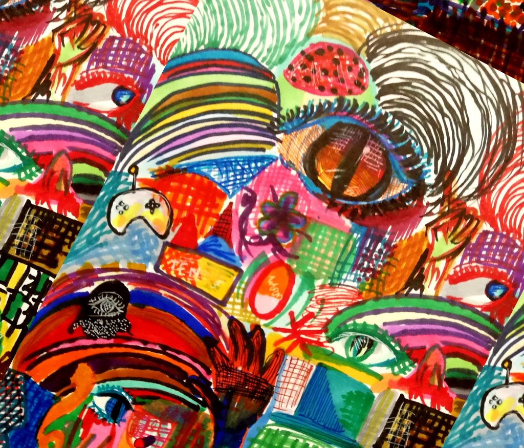 赤カオス フルグラフィックTシャツ