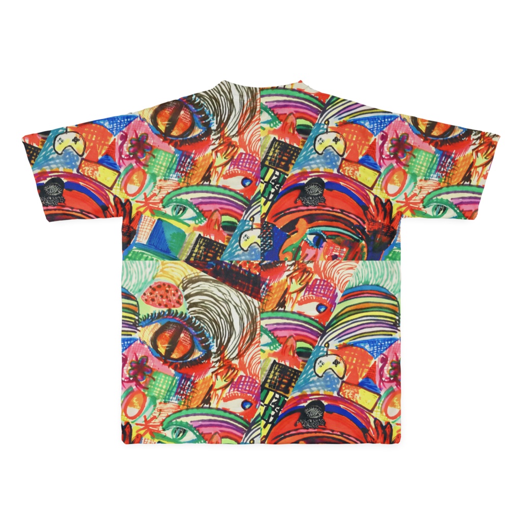 赤カオス フルグラフィックTシャツ