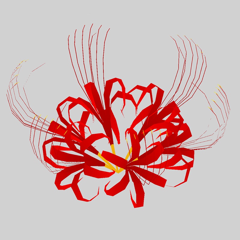 彼岸花の髪飾り