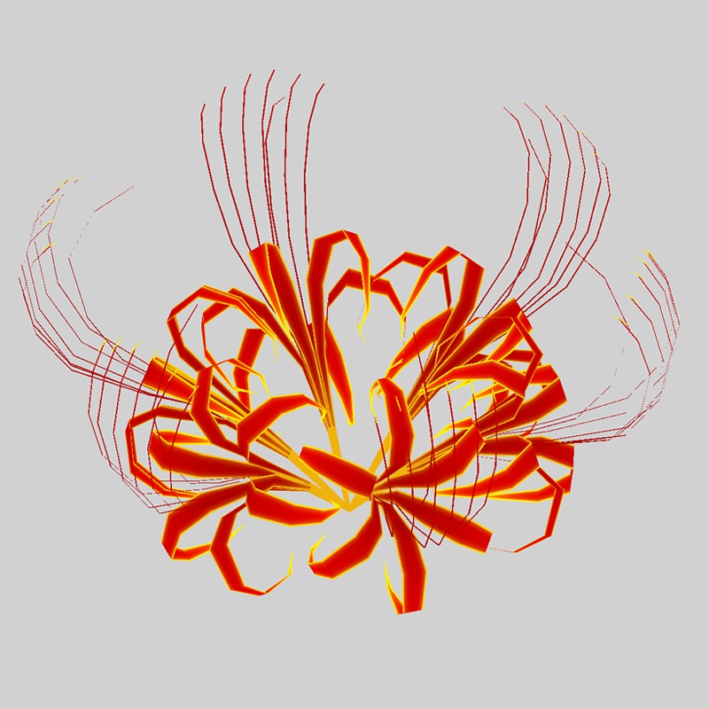 彼岸花の髪飾り