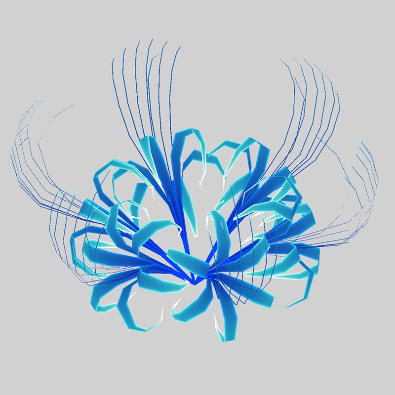 彼岸花の髪飾り