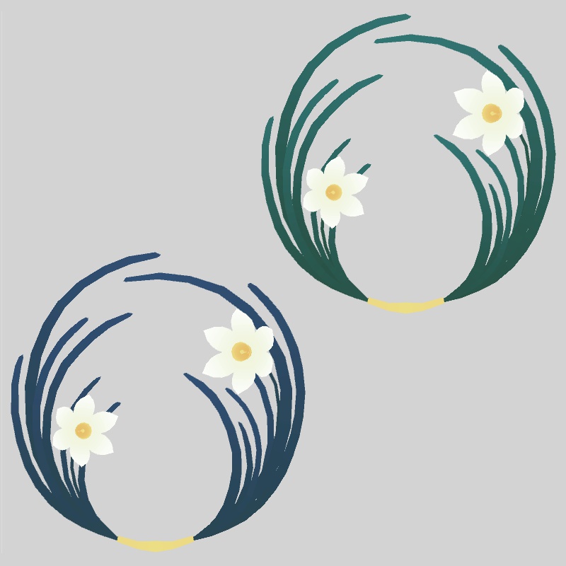 喇叭水仙の髪飾り