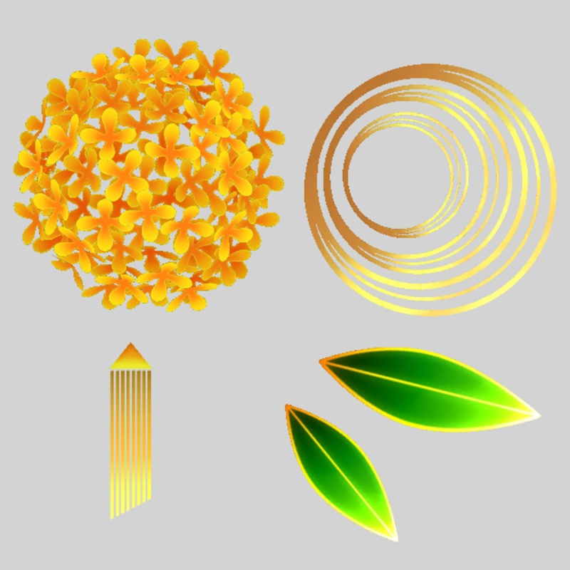 金木犀の髪飾り