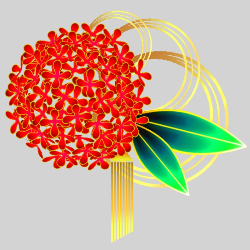 金木犀の髪飾り