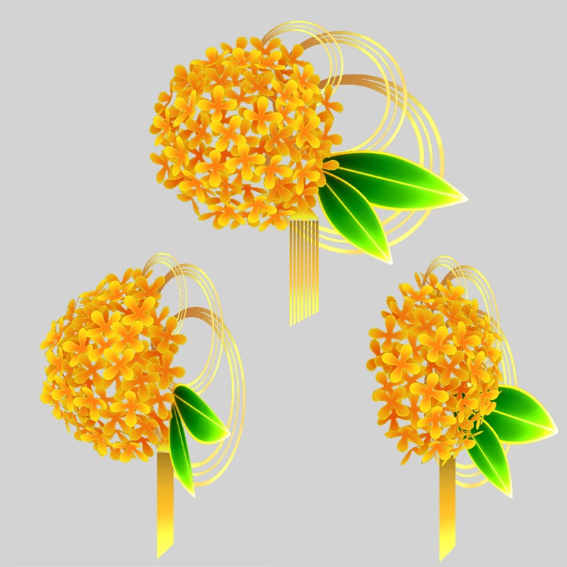 金木犀の髪飾り