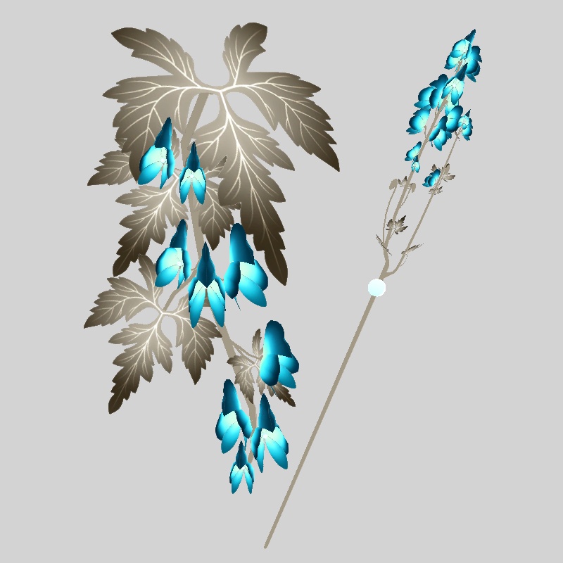 鳥兜の簪・髪飾り