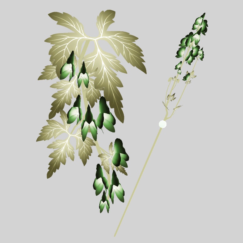 鳥兜の簪・髪飾り