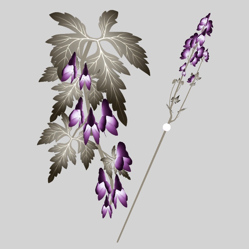 鳥兜の簪・髪飾り